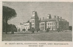 St Giles House, Cranborne, Dorset, siedziba w kraju Lord Shaftesburys autorstwa English School