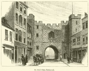 Brama Św. Jana, Clerkenwell (grafika) autorstwa English School