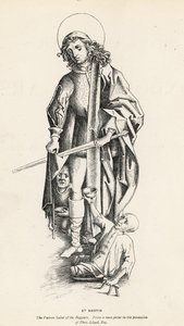 Św. Marcin, Patron Żebraków autorstwa English School