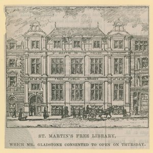 St Martins Free Library, otwarta przez pana Gladstone autorstwa English School
