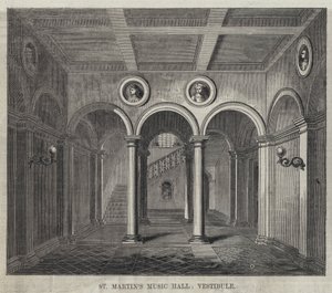 Sala Muzyczna Św. Marcina, przedsionek (grafika) autorstwa English School