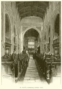 St. Marys, Cambridge, patrząc na wschód autorstwa English School