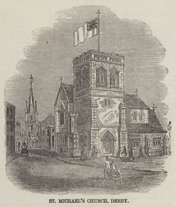 Kościół św. Michała w Derby (rycina) autorstwa English School