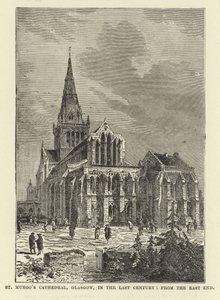 Katedra św. Mungos w Glasgow, w ostatnim stuleciu, z East Endu autorstwa English School