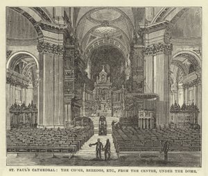Katedra Św. Pawła, Chór, Reredos, itp. z Centrum, pod Kopułą autorstwa English School