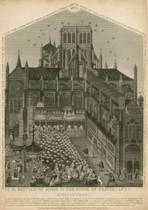 St Pauls Cross, Londyn, jak pojawił się 26 marca 1620 r. autorstwa English School
