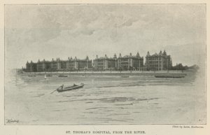 Szpital św. Tomasza, od strony rzeki autorstwa English School