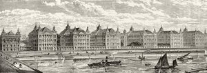Szpital św. Tomasza w XIX wieku, z „London Pictures: Drawn with Pen and Pencil” autorstwa ks. autorstwa English School