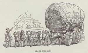 Wagon sceniczny (grawerowanie) autorstwa English School