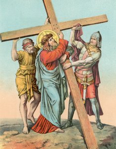 Stacja II Chrystus bierze krzyż na ramię