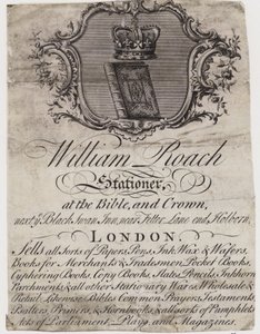 Papeteria, William Roach, karta handlowa autorstwa English School
