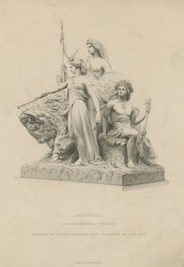 Statua przedstawiająca Amerykę, która zdobi Pomnik Alberta autorstwa English School