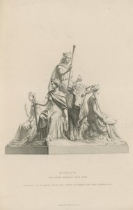 Statua przedstawiająca Europę, która zdobi Pomnik Alberta autorstwa English School