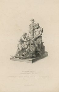 Statua przedstawiająca Manufaktury, która zdobi pomnik Alberta autorstwa English School