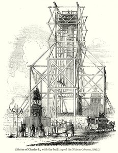 Statue von Karl I., mit dem Bau der Nelsonsäule