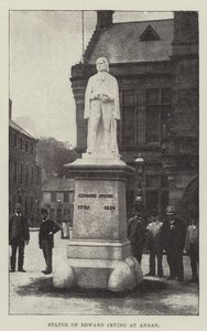 Statua Edwarda Irvinga w Annan (rycina) autorstwa English School