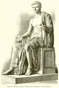 Statua Tyberiusza, znaleziona w Piperno autorstwa English School