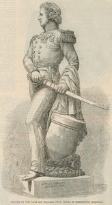 Posąg zmarłego Sir Williama Peela autorstwa English School