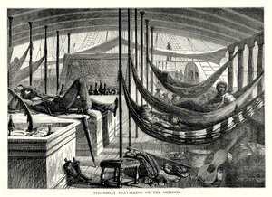 Parowiec podróżujący po Orinoko (rycina) autorstwa English School