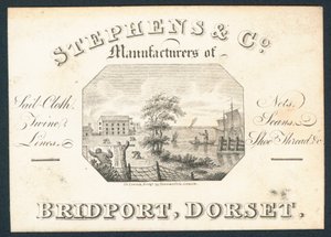 Stephens & Co, producenci płócien żaglowych, siatek, sznurka, linek i nici do butów, karta handlowa autorstwa English School