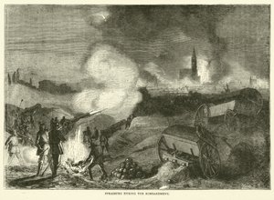 Strasburg podczas bombardowania, wrzesień 1870 autorstwa English School