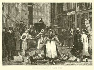 Scena uliczna w Amsterdamie, ulica Kalver autorstwa English School