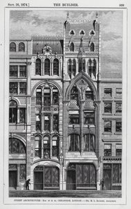 Street Architecture, nr 48 i 49, Cheapside, Londyn (grawerowanie) autorstwa English School