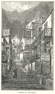 Ulica Clovelly (grawerunek) autorstwa English School
