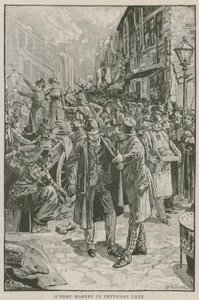 Niedzielny targ w Petticoat Lane autorstwa English School