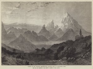 Wschód słońca nad Watzmann, Berchtesgaden, Alpy Bawarskie (rycina) autorstwa English School
