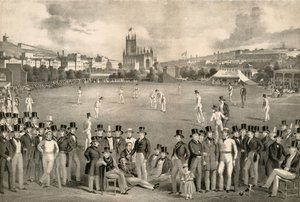 Klub krykieta Sussex kontra Kent, 1849, Brighton autorstwa English School