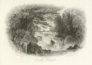 Swallow Waterfall, niedaleko Betws-y-Coed, Północna Walia autorstwa English School