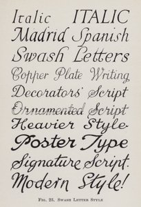 Swash Letter Style (lito) autorstwa English School