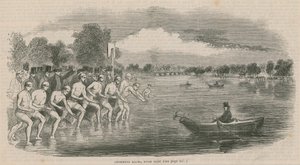 Zawody pływackie, Hyde Park, Londyn autorstwa English School
