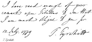 T Tyrwhitt autorstwa English School
