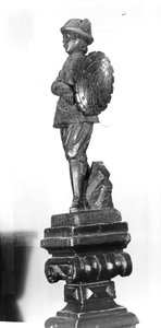 Celownik, 1638 (drewno rzeźbione) autorstwa English School