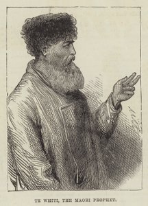 Te Whiti, maoryski prorok (rycina) autorstwa English School