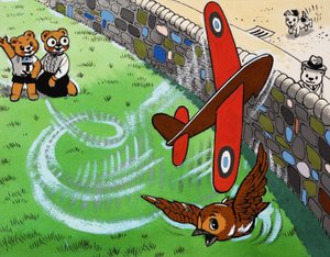 Miś latający samolocikiem autorstwa English School