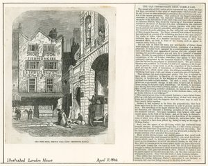Temple Bar, Londyn. Stary sklep hurtowy, stary sklep rybny autorstwa English School