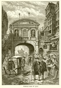 Temple Bar w 1700 autorstwa English School