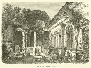 Świątynia Diany, Nimes (rycina) autorstwa English School
