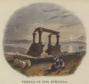 Świątynia Izydy, Etiopia (kolorowy grawerunek) autorstwa English School