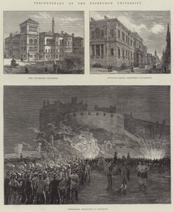 Tercentenary of the Edinburgh University (grafika) autorstwa English School