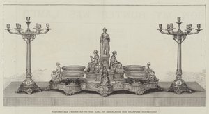 Świadectwo przedstawione hrabiemu Iddesleigh (Sir Stafford Northcote) (grawerowanie) autorstwa English School