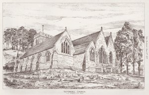 Kościół Tettenhall (rycina) autorstwa English School