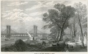 Thames Embankment w Chelsea autorstwa English School