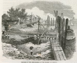 Thames Embankment w Chelsea autorstwa English School