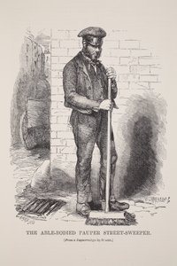 The Able-Bodied Pauper Street-Sweeper, z dagerotypu Richarda Bearda, ilustracja z London Labor i London Poor Henry