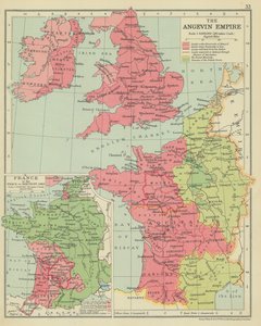 Imperium Andegawenów (kolorowa litografia) autorstwa English School