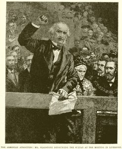 Okrucieństwa w Armenii: pan Gladstone potępia sułtana na spotkaniu w Liverpoolu autorstwa English School